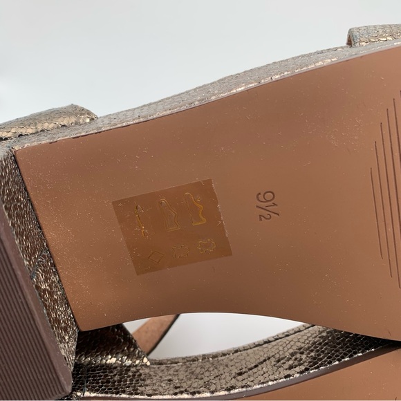 NEW Madewell The Lina Platform Sandal bronze heel Size 9.5 1407 - Picture 10 of 10